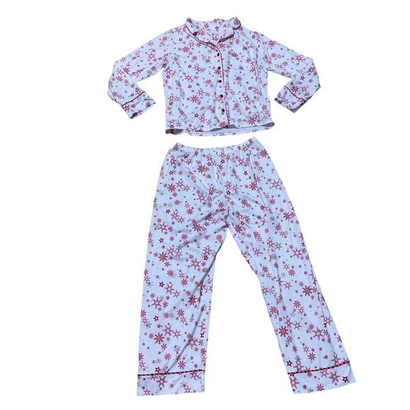 American Girl Warm Wishes Two Piece Pajama Set Girls Red White Gold XL (18/20) - Picture 1 of 14